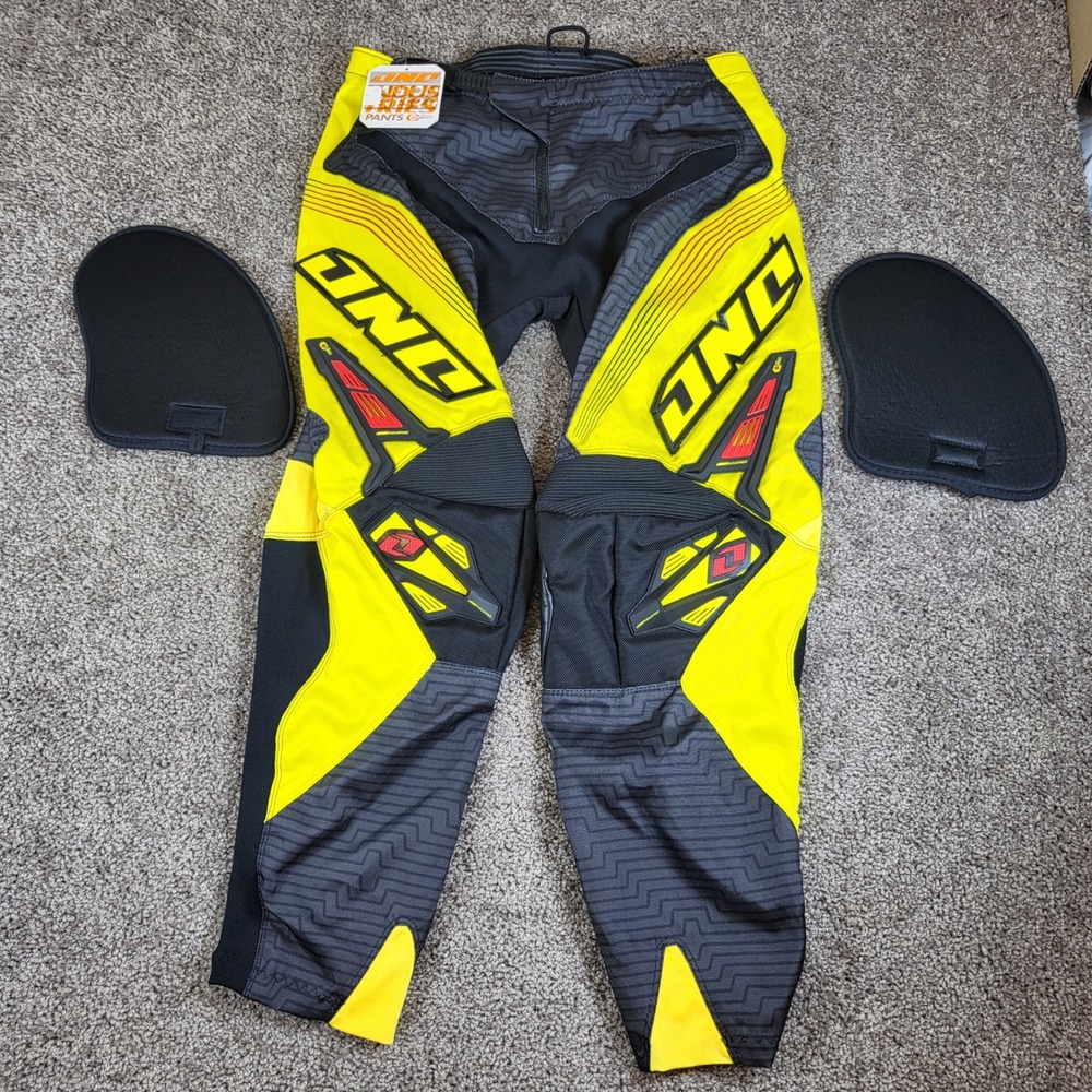 ONE Industries Carbon Carrera Mens Motocross Pants Size 32 Red Yellow Black NWT‎